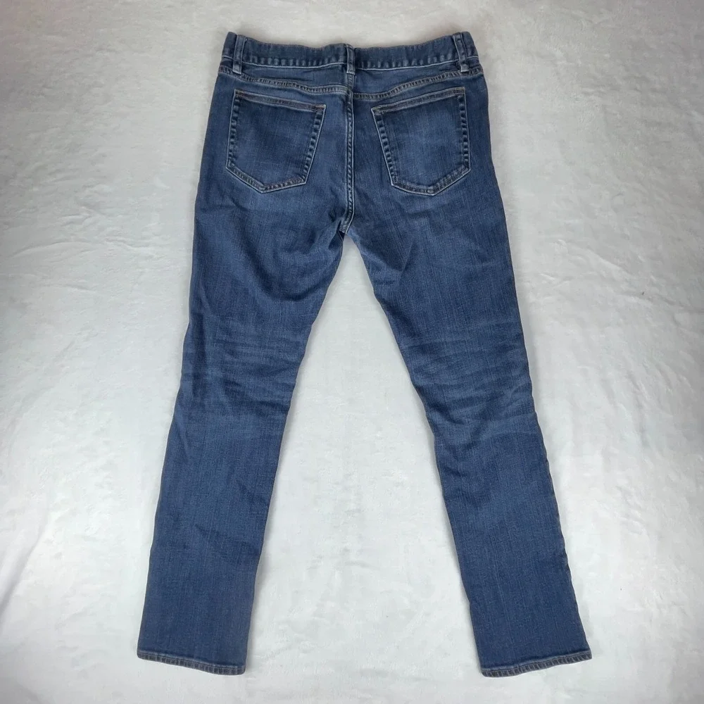J.CREW The Driggs Jeans Womens 32x30 Blue Denim‎ 5 Pockets Skinny Leg Slim Fit